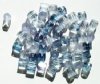 50 6x6mm Ornelia Cut Crystal Blue Lustre Beads